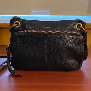 Fossil Midnight Black Crossbody Bag